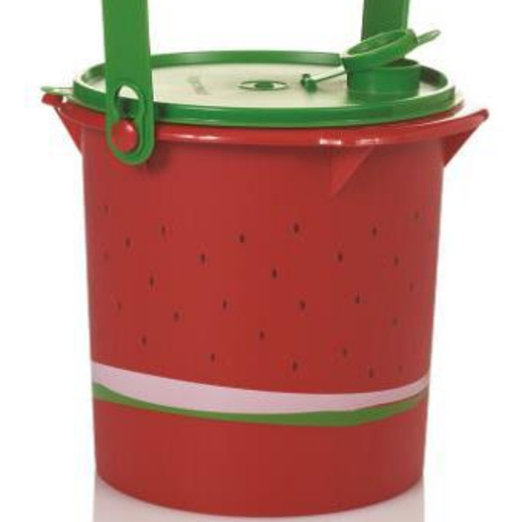 Tupperware Kitchen New Watermelon Canister 5qt Pitcher Tumblers Set